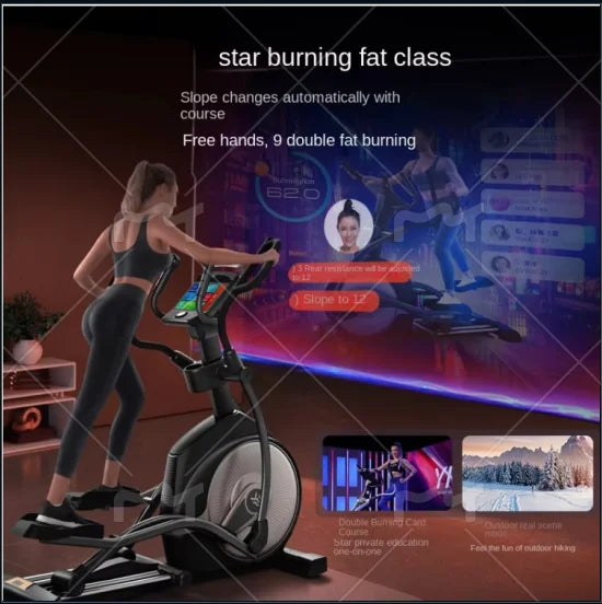 Manual Elliptical Machine Luxury Commercial Foldable Home Quiet Climber Gym Equipment With Digital Display Elliptical Trainers