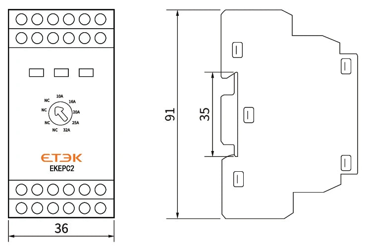ETEK EKEPC2 EV Charger Station Cable Socket Controller 32A AC 240V with RCMU LCD DLB CT Electronic Protocol
