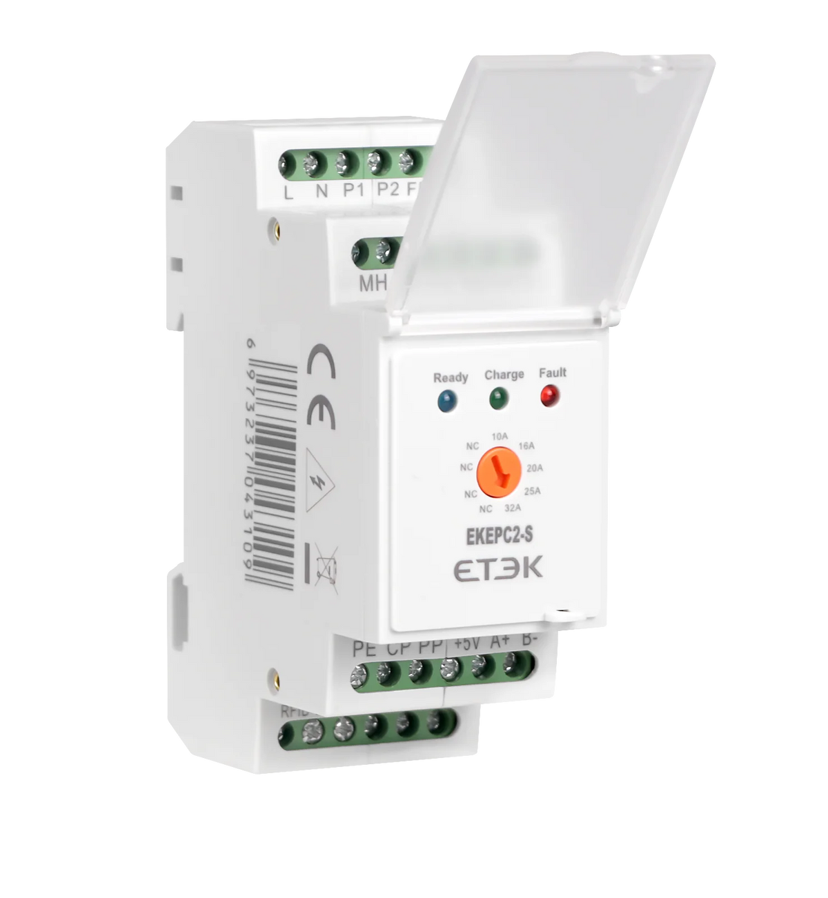 ETEK EKEPC2 EV Charger Station Cable Socket Controller 32A AC 240V with RCMU LCD DLB CT Electronic Protocol
