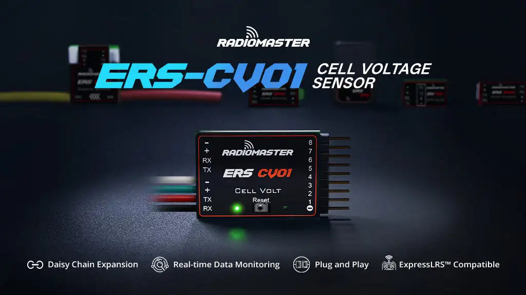 Radiomaster ERS-CV01 - Precision Cell Voltage Sensor for Compatible ELRS PWM Receivers