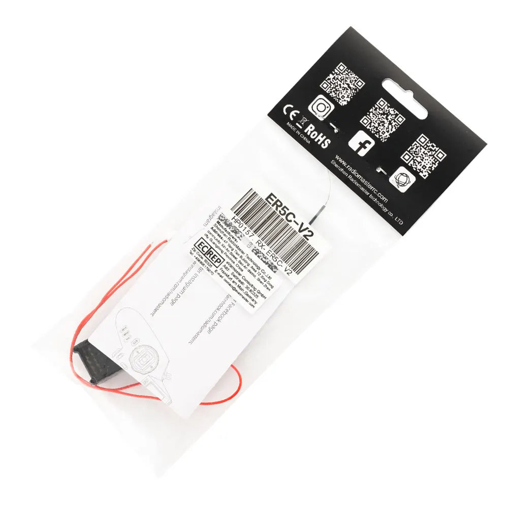 RadioMaster ER5C V2 2.4GHz ELRS PWM Receiver for Surface Marine RC Applications