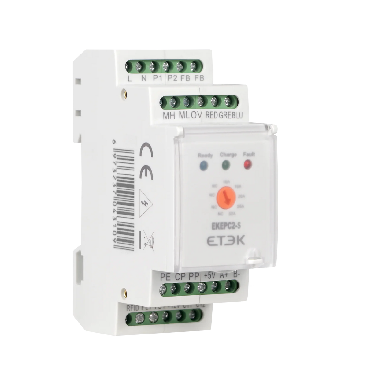ETEK EKEPC2 EV Charger Station Cable Socket Controller 32A AC 240V with RCMU LCD DLB CT Electronic Protocol