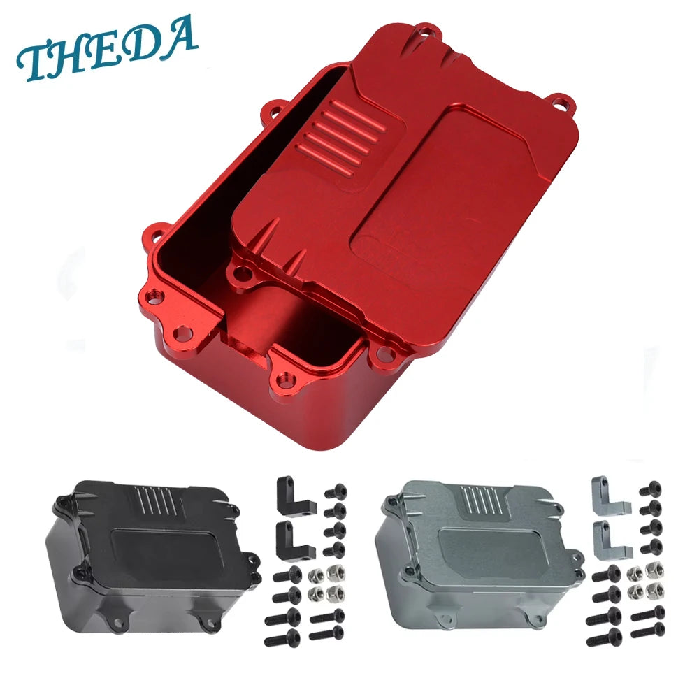 CNC Aluminum Alloy Receiver Box ESC Electronic Tray Equipment Box for 1/10 RC Car Rock Crawler Axial SCX10 D90 D110 Chassis DIY