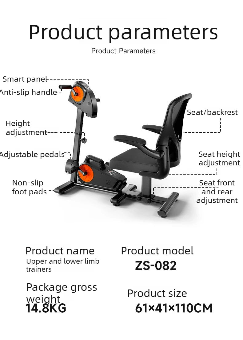 Electric Bicycle, Rehabilitation of Upper and Lower Limbs, Hand and Leg Training Equipment for The Elderly, Stroke Hemiplegia