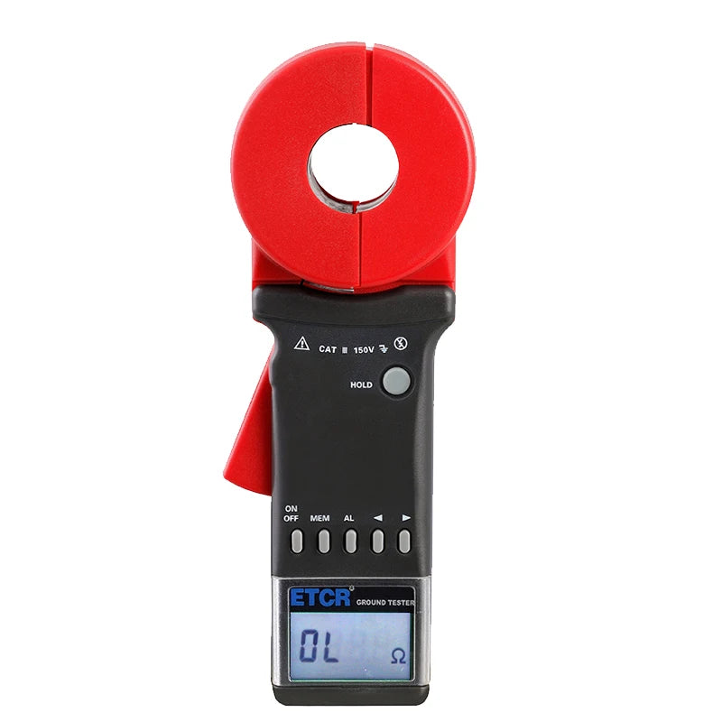 ETCR ETCR2100A+ Digital Ground Clamp Earth Resistance Tester 32mm High Precision 200 ohm Loop Resistance Measurement Meter