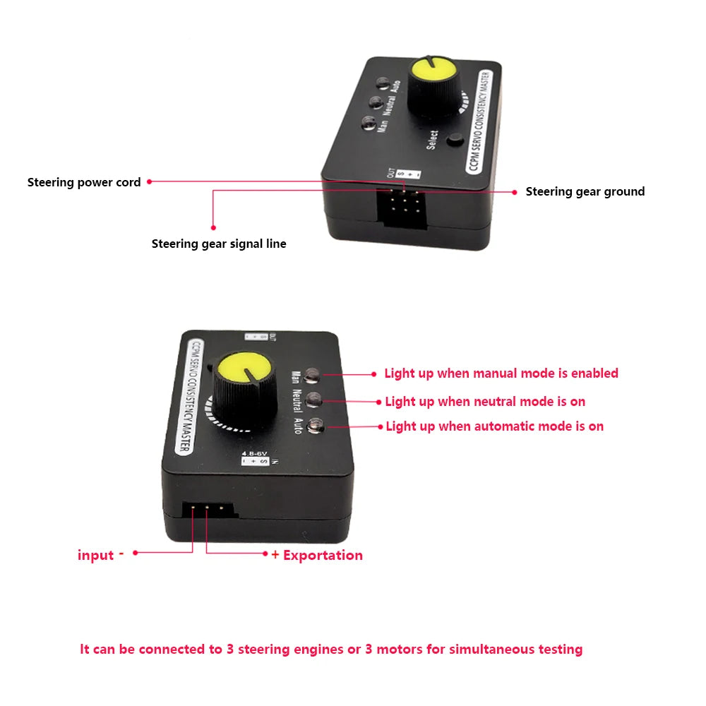 RC Servo Tester Centering Tool ESC Motor Checker High Precision for Airplanes Remote Control Models Tester Tool ﻿