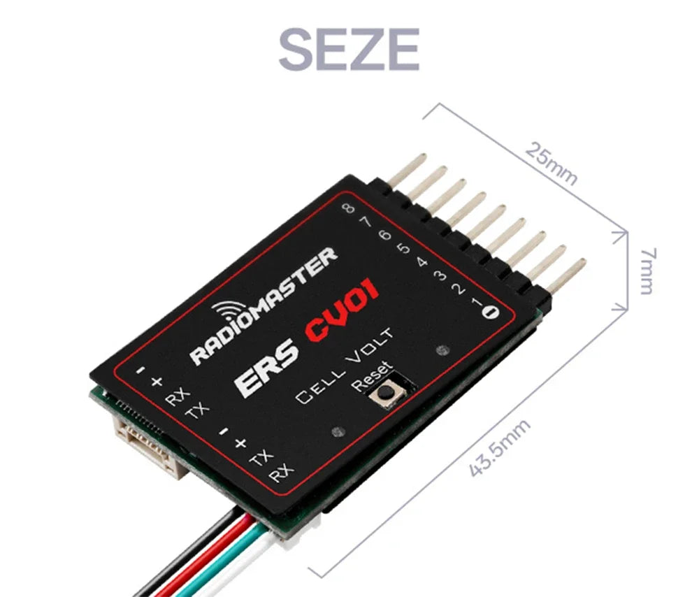 RadioMaster ERS Sensor Series 5-8.4V CV01 CU01 BA01 RB01 RC01 for ExpressLRS PWM Receivers ER6 ER8 ER8G ER8GV
