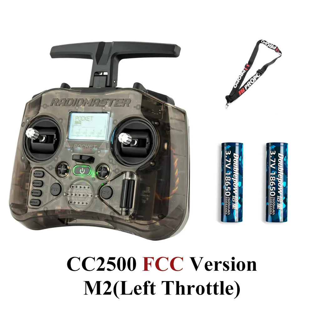Radiomaster Pocket EdgeTX 2.4G Radio Controller FCC LBT (Mode2 Left-handed Throttle ) CC2500 / ELRS Hall Gimbal Transmitter