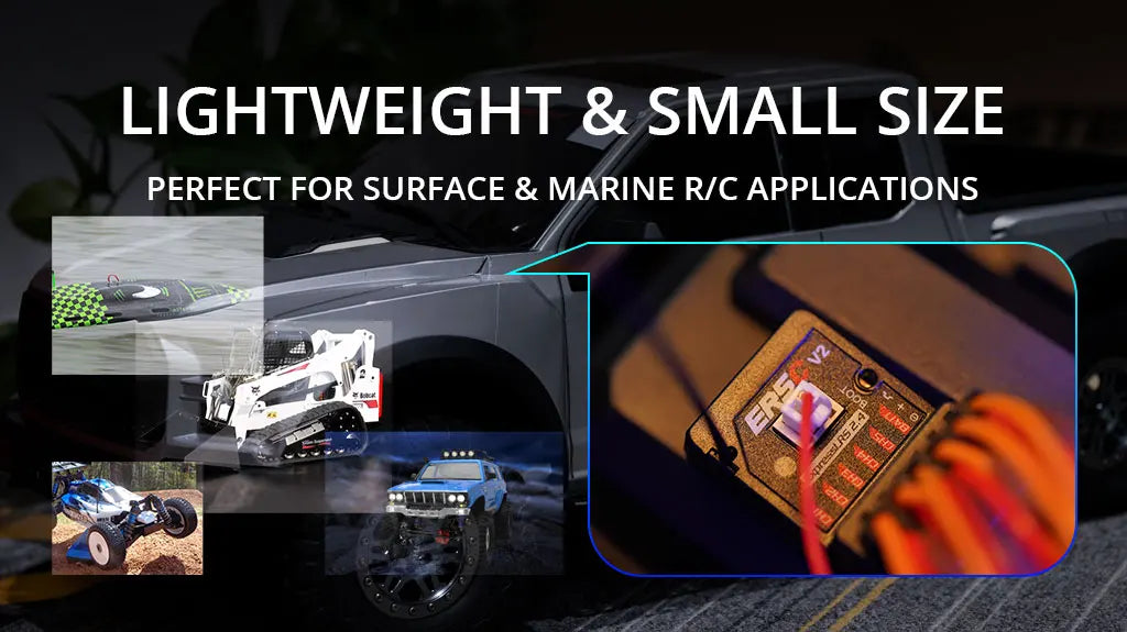 RadioMaster ER5C V2 2.4GHz ELRS PWM Receiver for Surface Marine RC Applications