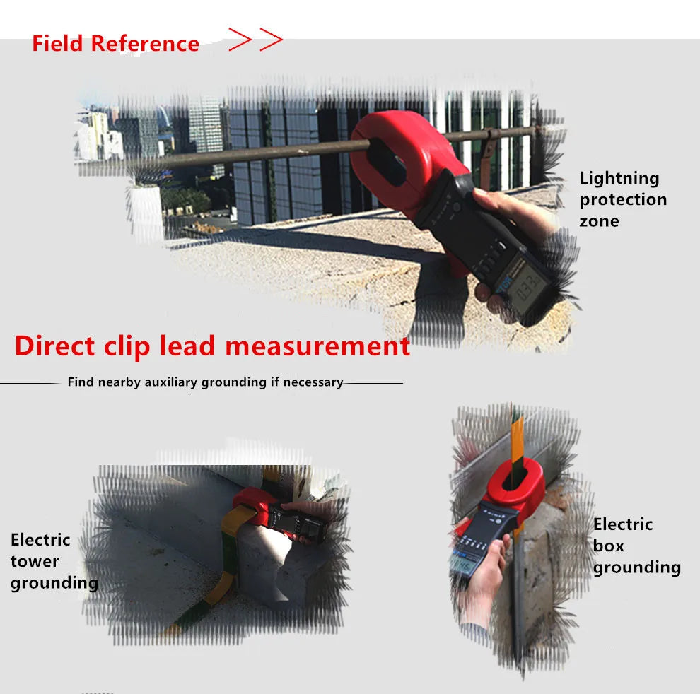 ETCR ETCR2100A+ Digital Ground Clamp Earth Resistance Tester 32mm High Precision 200 ohm Loop Resistance Measurement Meter