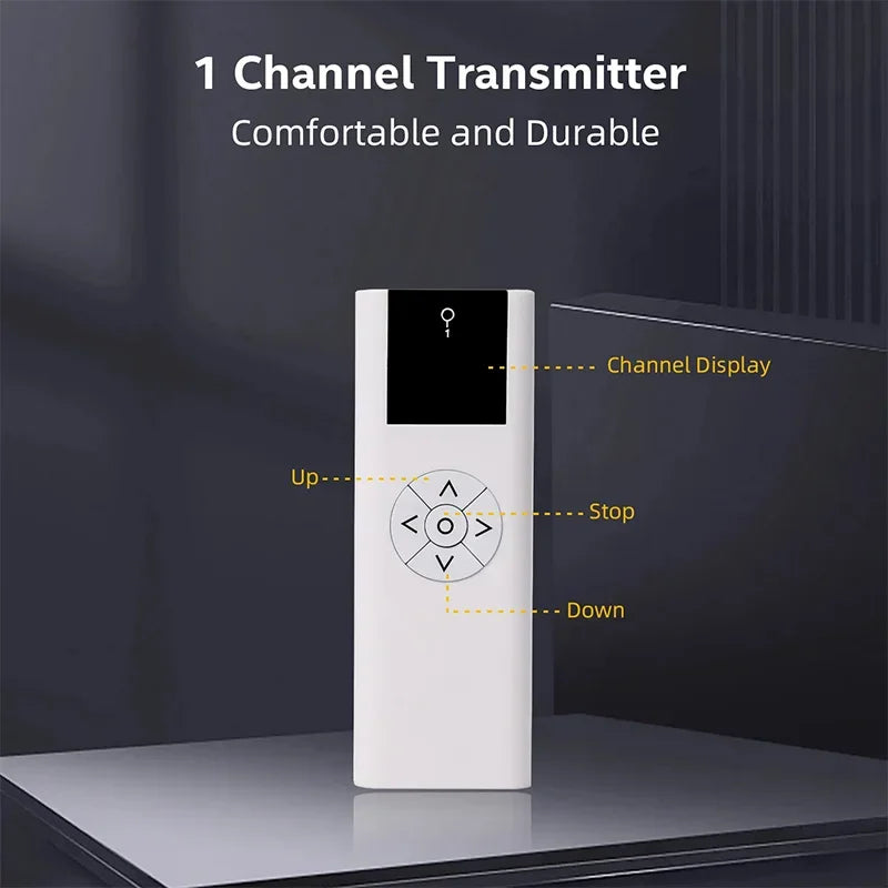 Electric Curtain Single Channel  Control RF433  Wireless Remote Controller for Motorized Projector Screen Spare Part A-OK Motor